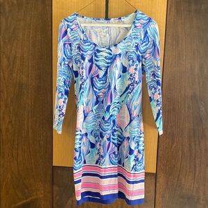 Colorful Abstract Print Women's Dress